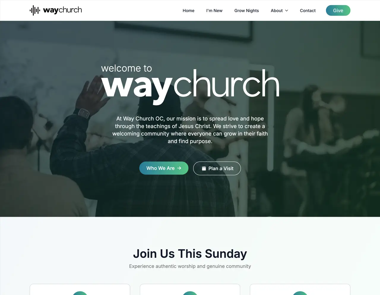 Way Church website screenshot